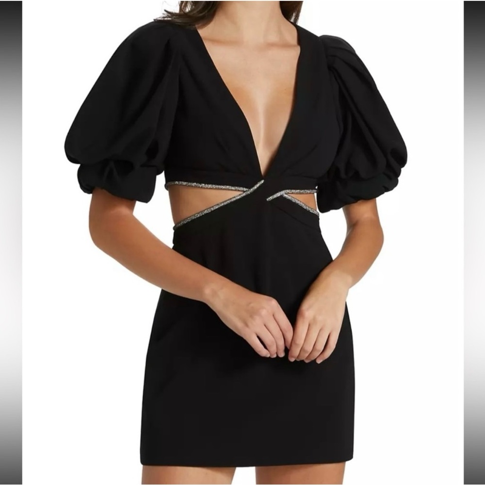 A.L.C. Hazel crystal-embellished mini dress Black